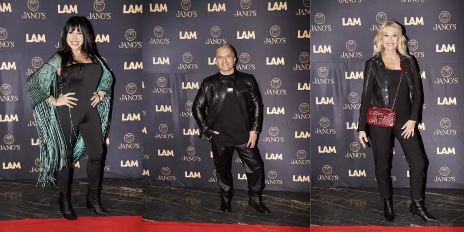 ngel de Brito y sus angelitas optaron por  un look total black