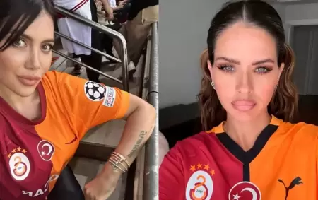 Wanda y La China con la camiseta del Galatasaray