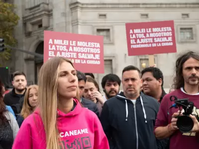 Lula Levy cuando llev el "camin de la tos" a Casa Rosada.