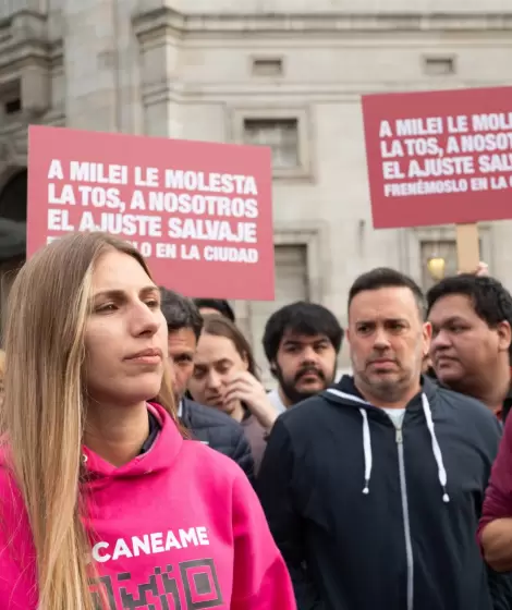 Lula Levy cuando llev el "camin de la tos" a Casa Rosada.