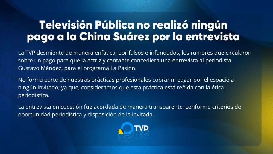 El comunicado de la TV Pública