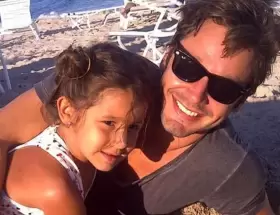 Benjamín Vicuña y su hija Blanca.