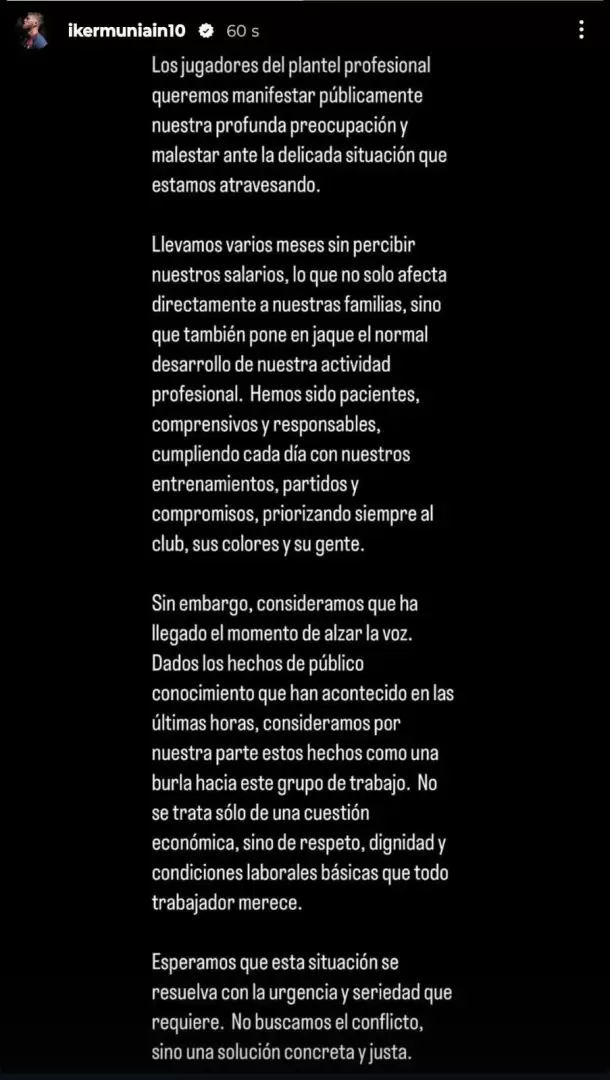 El descargo de Iker Muniain