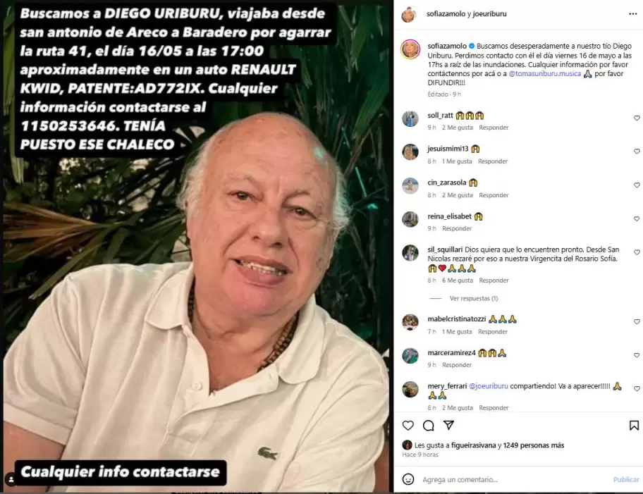 Los posteos de Sofía Zámolo en su cuenta de Instagram