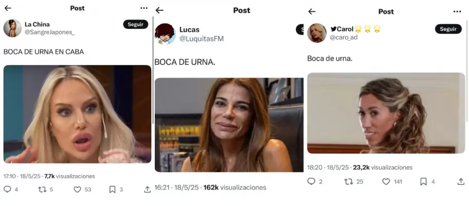 "Boca de urna" se volvi tendencia en X en cuestin de minutos