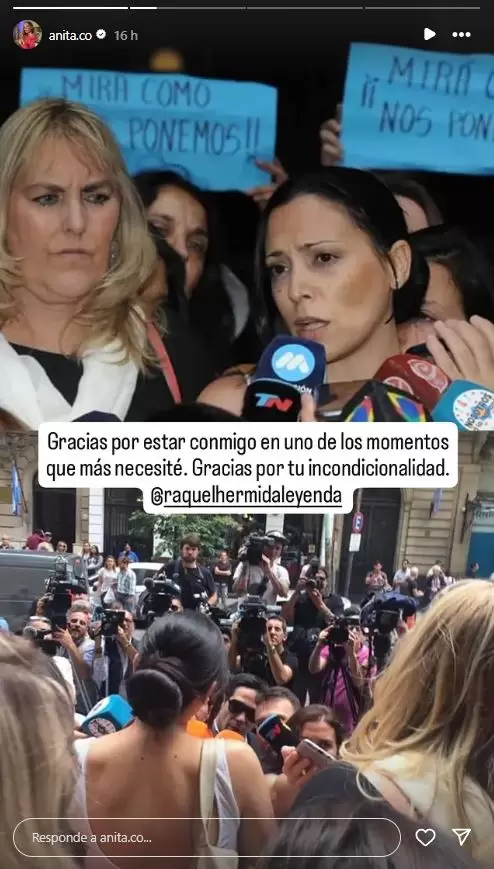 Anita Co despidió a Hermida en sus redes sociales