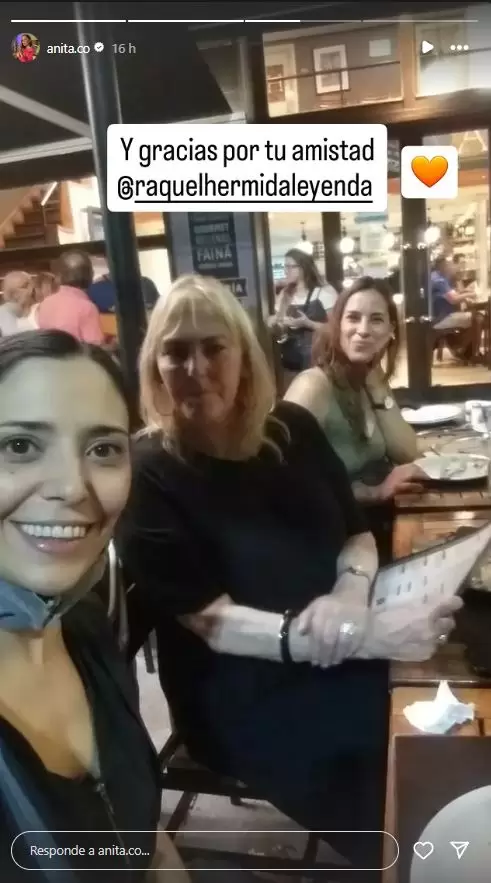 Anita Co despidió a Hermida en sus redes sociales