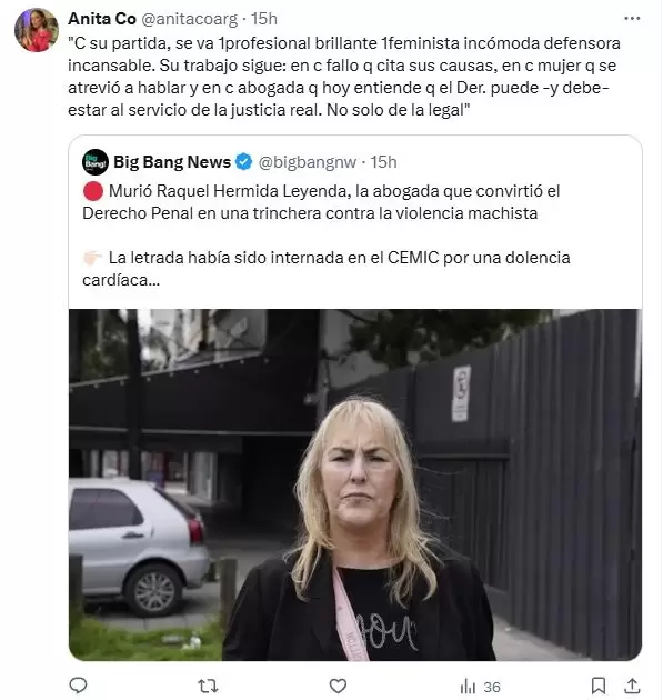 Con su partida, se va una profesional brillante, una feminista incómoda, una defensora incansable.