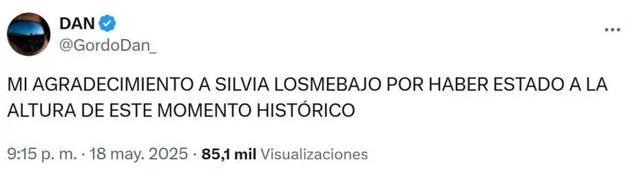 El Gordo Dan y su bautismo irónico para Silvia Lospennato.