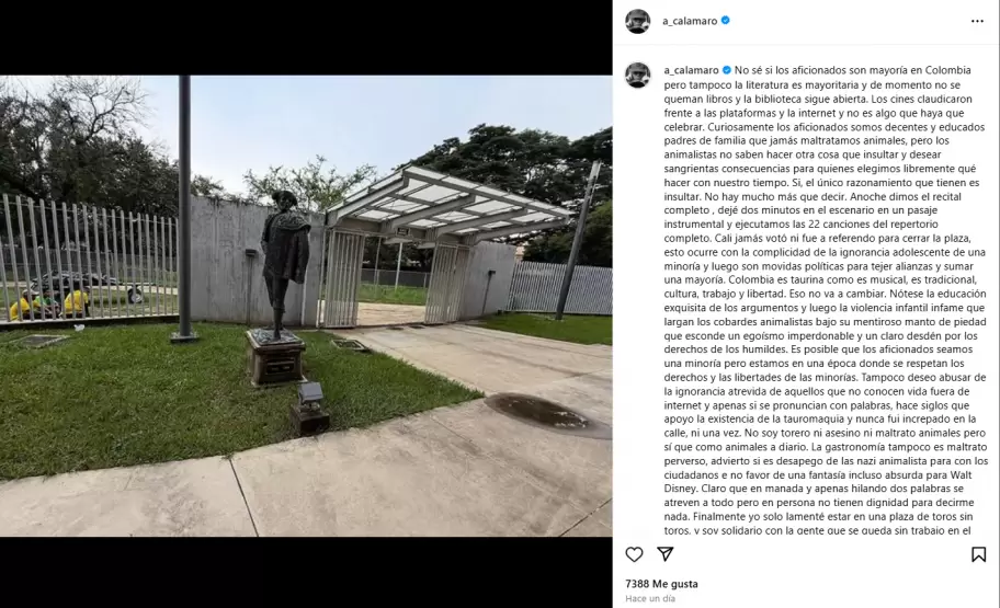 La respuesta de Calamaro tras el abucheo