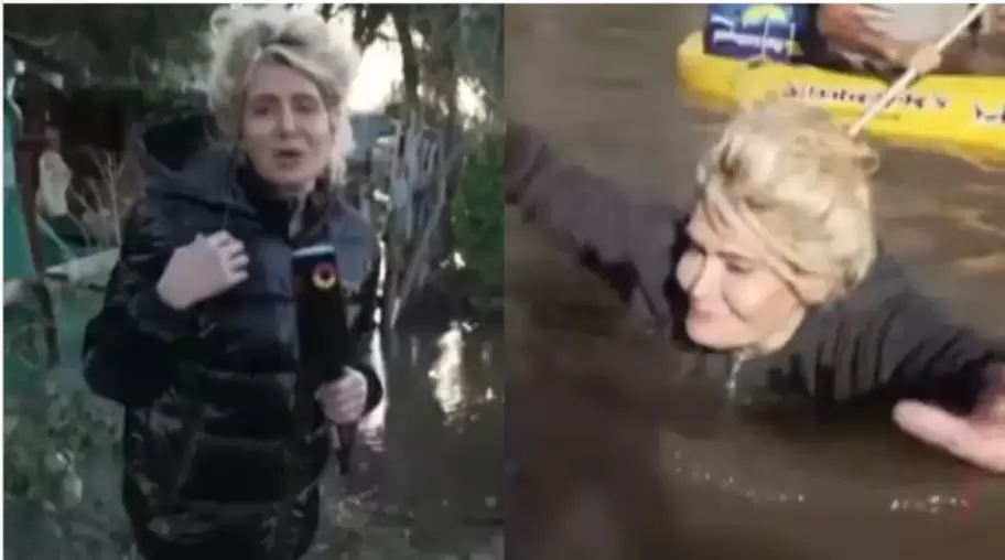La movilera de TN cubri las inundaciones  San Antonio de Areco