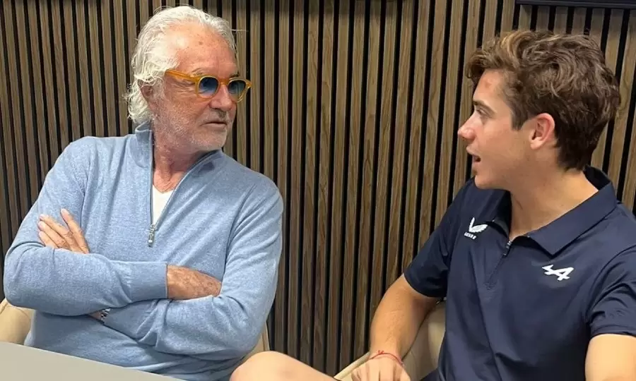 Flavio Briatore y Franco Colapinto.