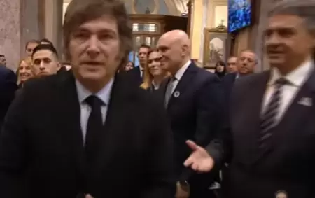 El momento del desaire de Javier Milei a Jorge Macri y Victoria Villarruel en la Catedral metropolitana
