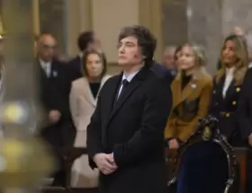 Javier Milei asistió al Tedeum sin una escarapela