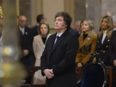 Javier Milei asistió al Tedeum sin una escarapela
