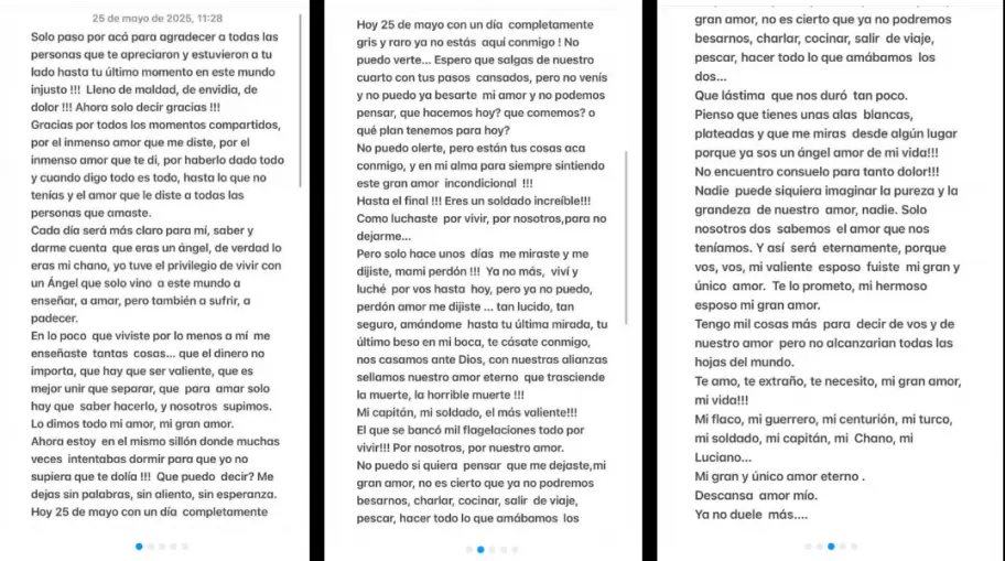 La carta de Gladys "La Bomba Tucumana" por el fallecimiento su novio, Luciano Ojeda