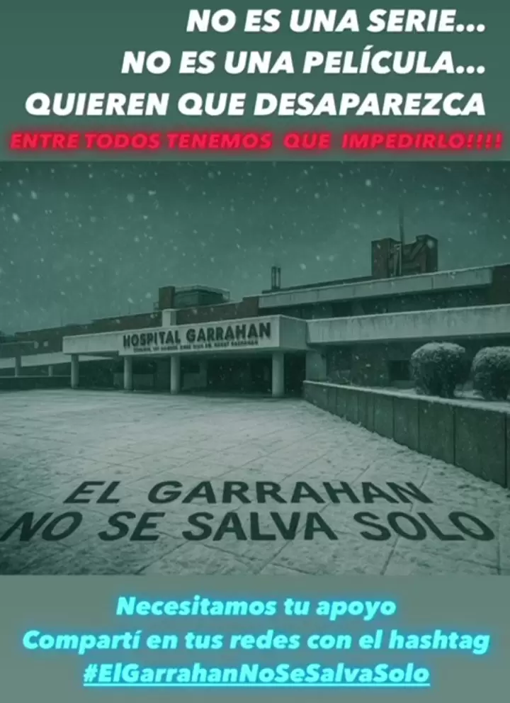 El flyer de los residentes del Hospital Garrahan inspirado en El Eternauta para defender la institución ante el ahogo presupuestario.