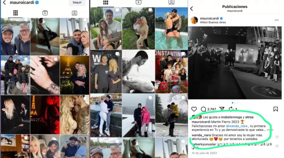 ¿Melancolía post audiencia? Icardi volvió a publicar las imágenes junto a Wanda Nara