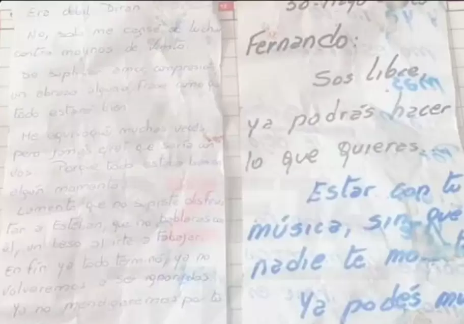 La carta que le dejó al padre de su hijo