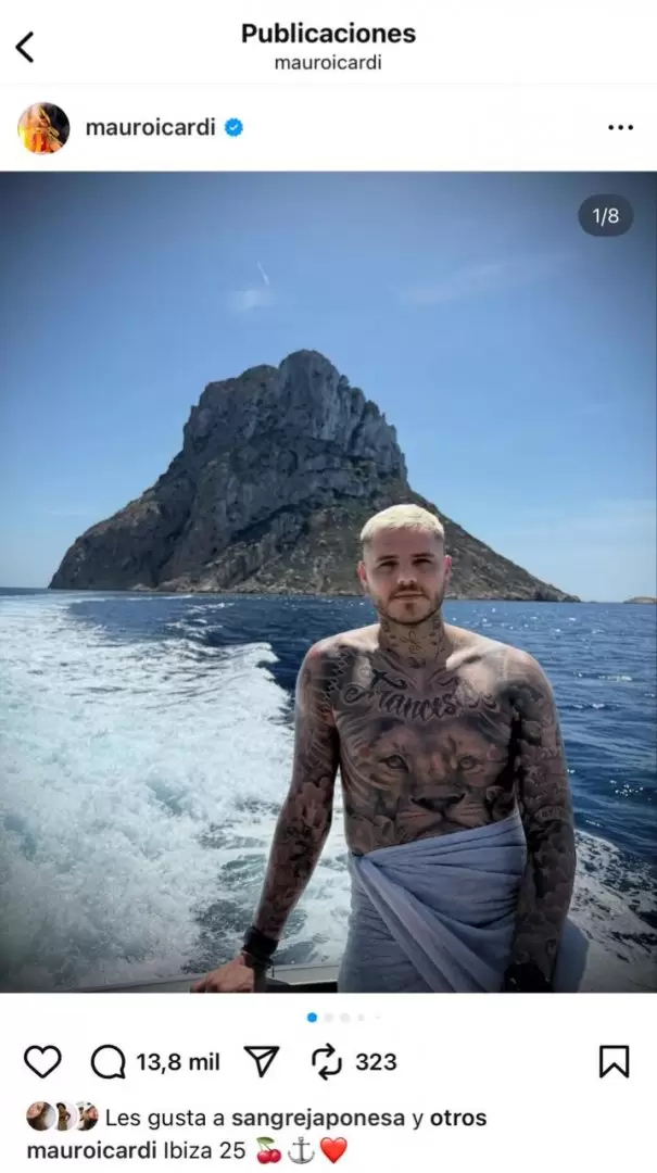 Mauro Icardi en Ibiza