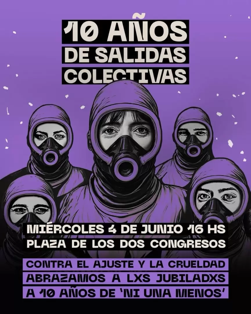 Convocan a marchar desde Ni Una Menos durante el miércoles para apoyar la marcha a jubilados