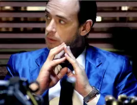 Gustavo Cerati en la filmación del videoclip "Crimen".