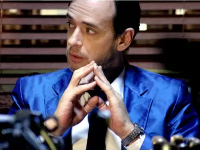 Gustavo Cerati en la filmación del videoclip "Crimen".