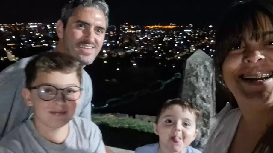 Fernando Dellarciprete y su familia