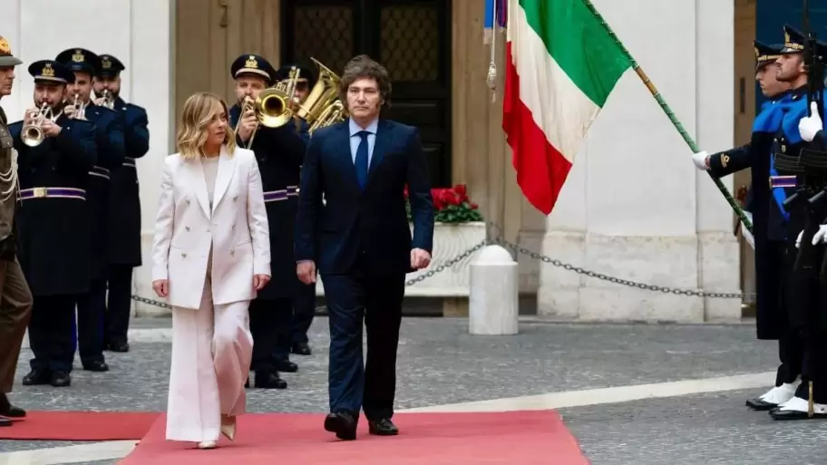 Meloni recibe a Milei en Italia