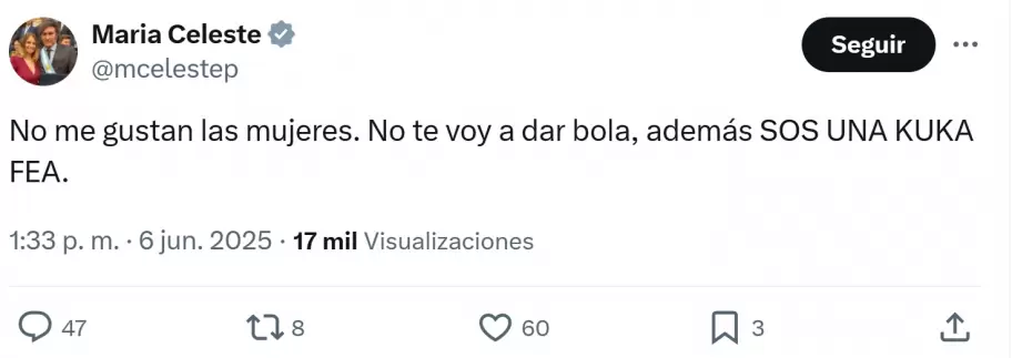 La diputada libertaria María Celeste Ponce y sus frases no tan cristianas.