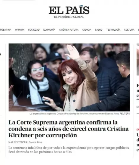 Así reflejaron los medios del mundo la condena a Cristina Kirchner