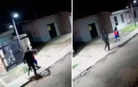 Brutal golpiza a un niño en plena calle
