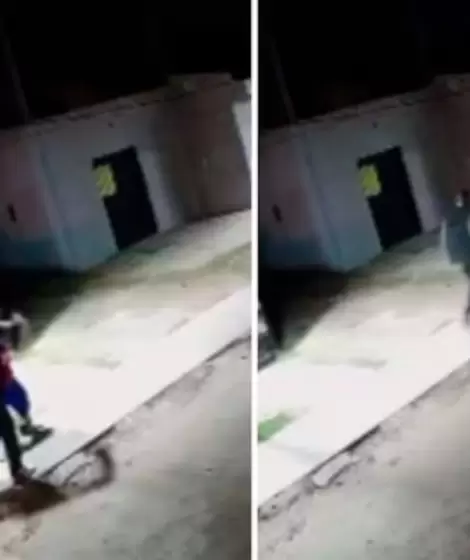Brutal golpiza a un niño en plena calle