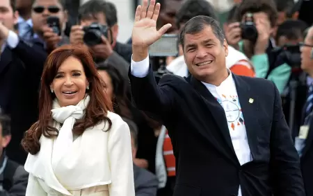 Rafael Correa se solidarizó con Cristina Kirchner