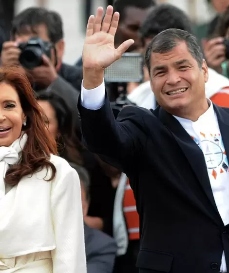 Rafael Correa se solidarizó con Cristina Kirchner