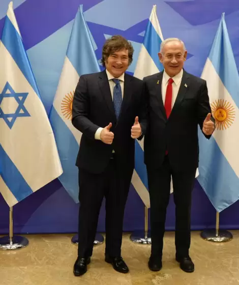 Javier Milei y Benjamín Netanyahu.