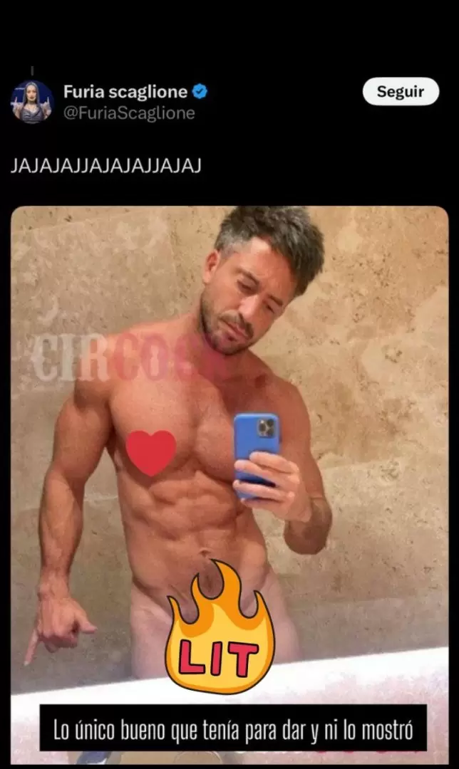 El posteo de Furia que luego eliminó
