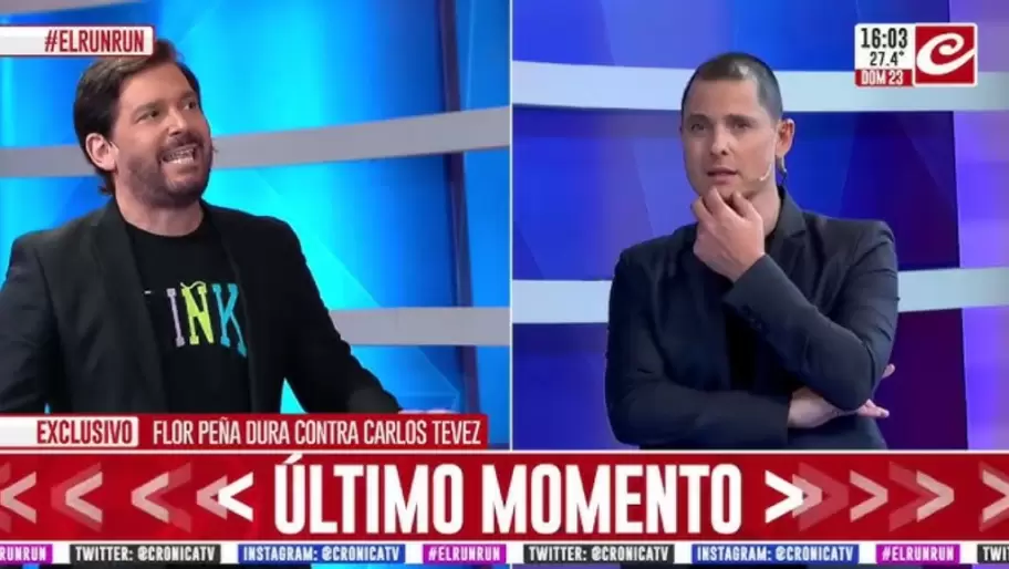 Fernando Piaggio y Lío Pecoraro al aire del Run Run del Espectáculo.