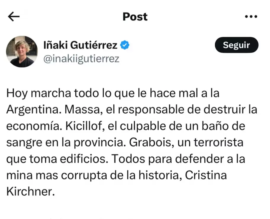 El tweet de Iaki Gutirrez