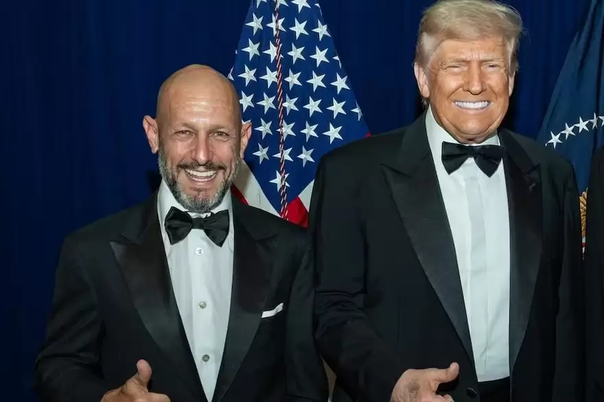 Leonardo Scatturice junto al presidente norteamericano Donald Trump.
