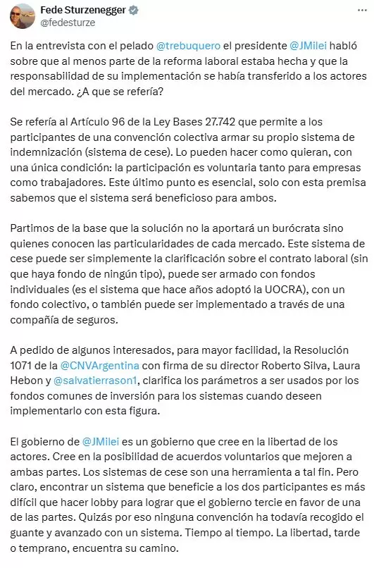 El Gobierno nacional avanz hoy en una reforma del mecanismo de indemnizaciones laborales