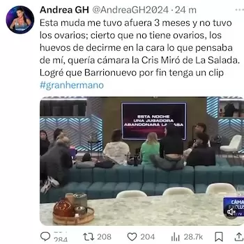 Comentarios transfóbicos de Andrea a Luciana Martínez