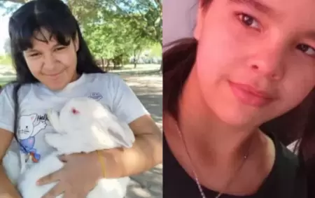 Ruth Pintos, de 13 años, y Brisa Romero, de 15 años.