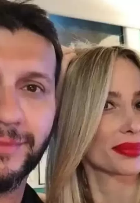Luis González y su pareja la ex vedette Vanesa Carbone.