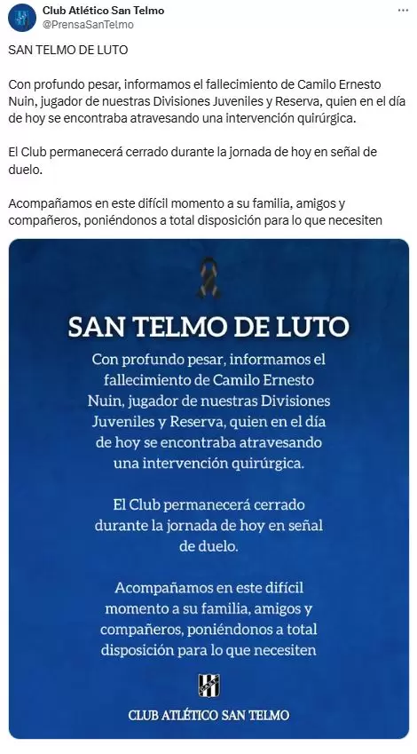 El comunicado de San Telmo
