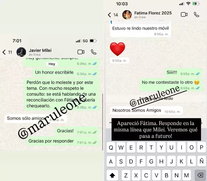Maribel Leone comparti las declaracin de Javier Milei y Ftima Flrez: "Somos amigos"