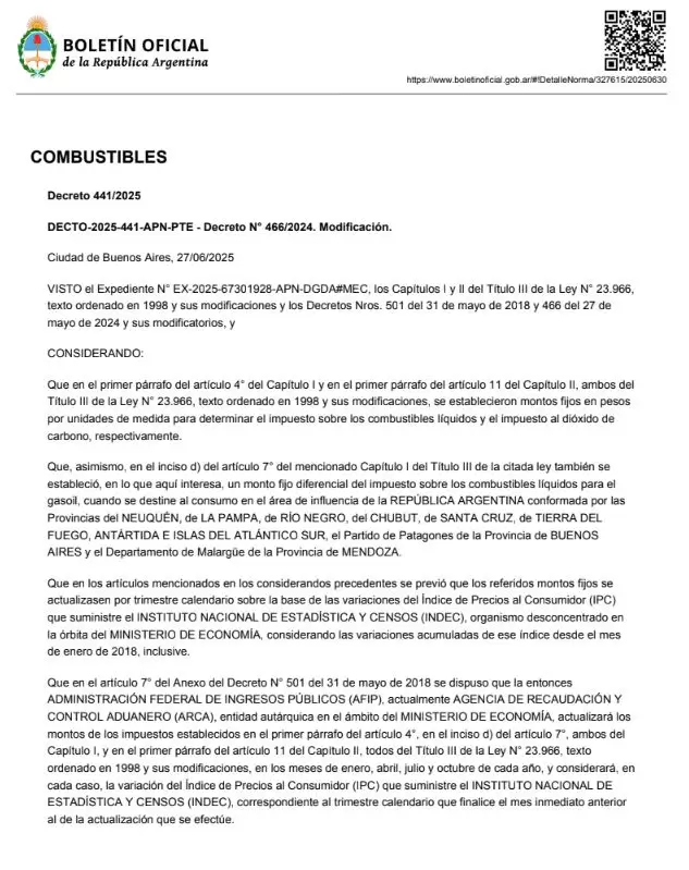 El Gobierno de Javier Milei dispuso un nuevo aumento en los impuestos a los combustibles líquidos