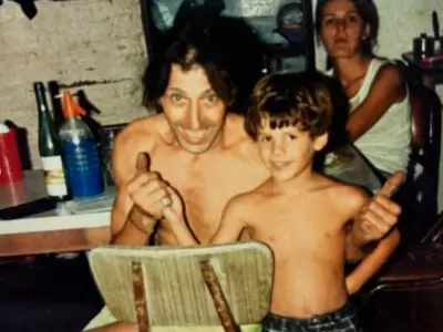 Joel Ojeda y su papá, Jorge