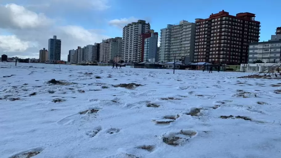Nieve en la Costa Atlántica
