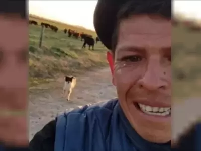 Víctor Díaz, con lágrimas en sus ojos, se hizo viral en las últimas horas.